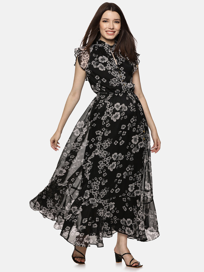 Buy black midaxi dress for women