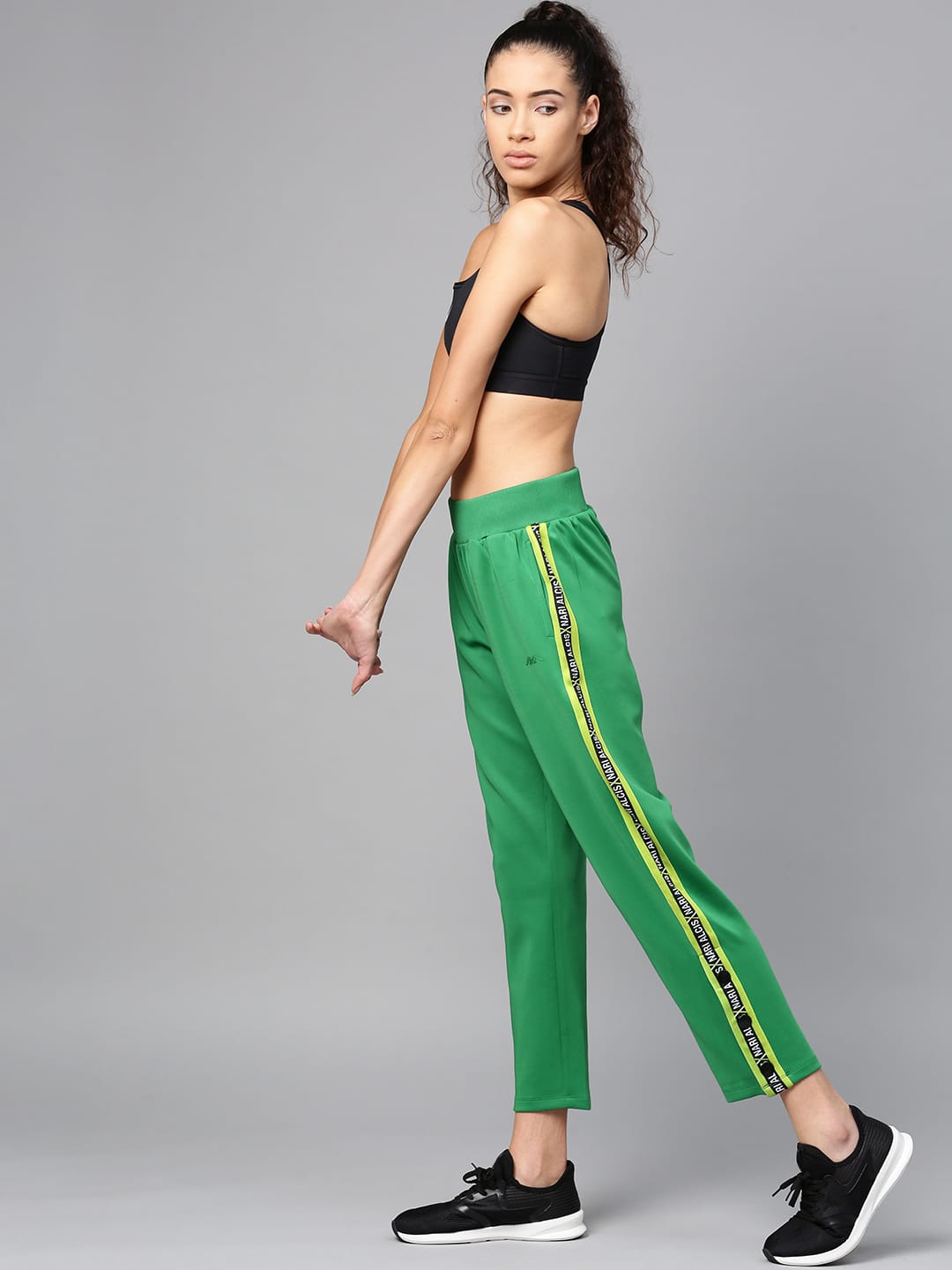 Alcis Women Green Solid Track Pants