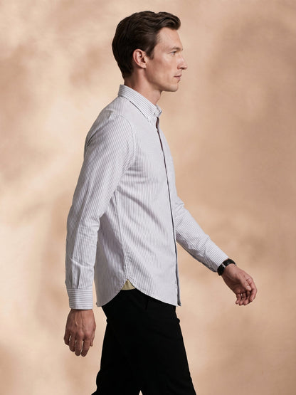 Regular Fit Cotton White Casual Shirt for Men (TARIX)