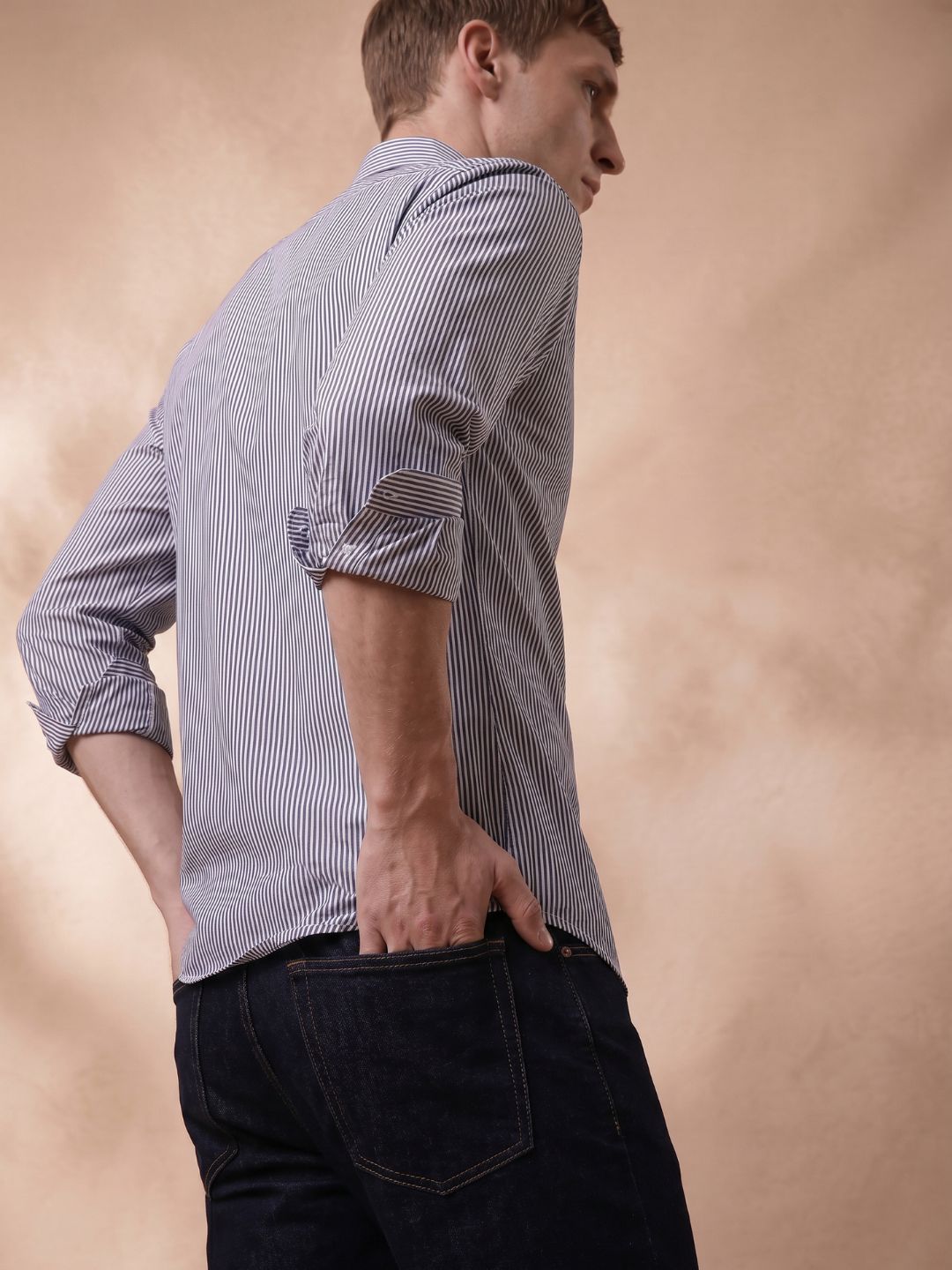 Slim Fit Cotton Purple Casual Shirt for Men (BERGI)