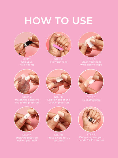 The MariÃ£Â©E Press-On Nails - Daisy White