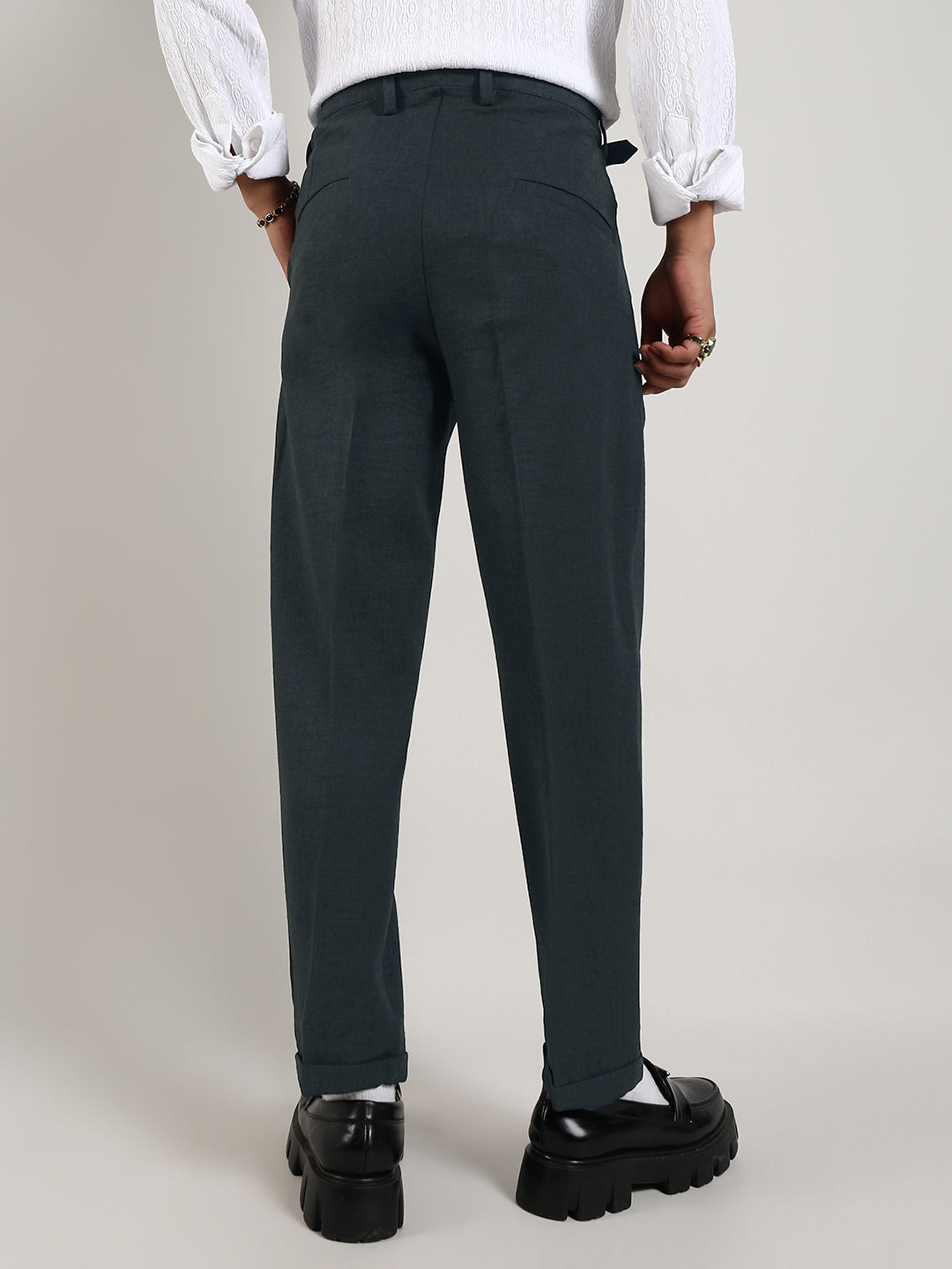 Tailored Linen-Blend Trousers