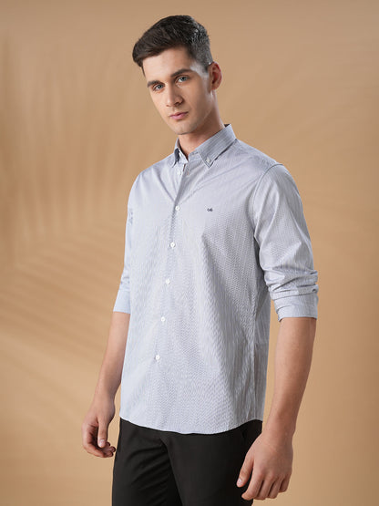 Grey Regular Fit Formal Cotton Shirt for men (CANTI)