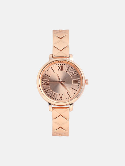 The Droplet Round Watch - California Gold