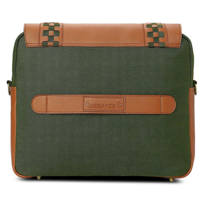 Soul Weave - Olive Green Meadow | Laptop Bag / Messenger Bag