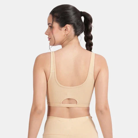 Seamless nude sports bra Envie full coverage non wired lightweight comfortable activewear bra for workouts