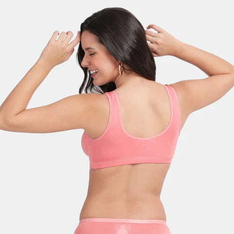 Soft cotton sleeping bra woodrose Envie full coverage non wired lightweight comfortable night bra for women