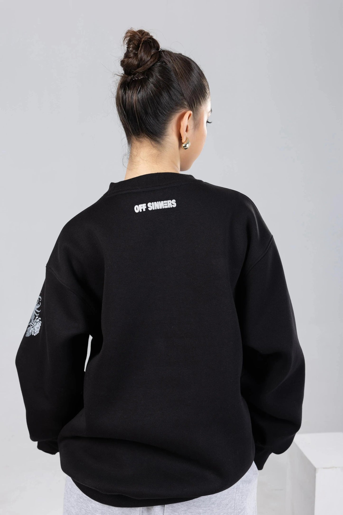 Midnight Hunt Printed Black Sweatshirt Off Sinners