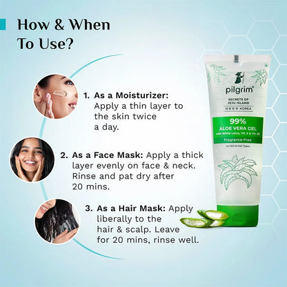 Pilgrim 99% Aloe Vera Gel 200 GRAM