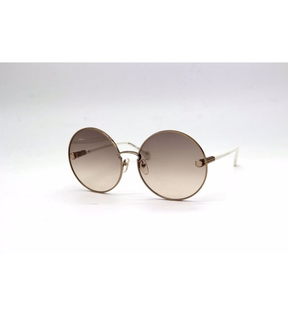 Salvatore Ferragamo Light Brown Gradient Gold and White framed Sunglasses