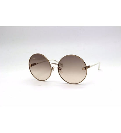 Salvatore Ferragamo Light Brown Gradient Gold and White framed Sunglasses
