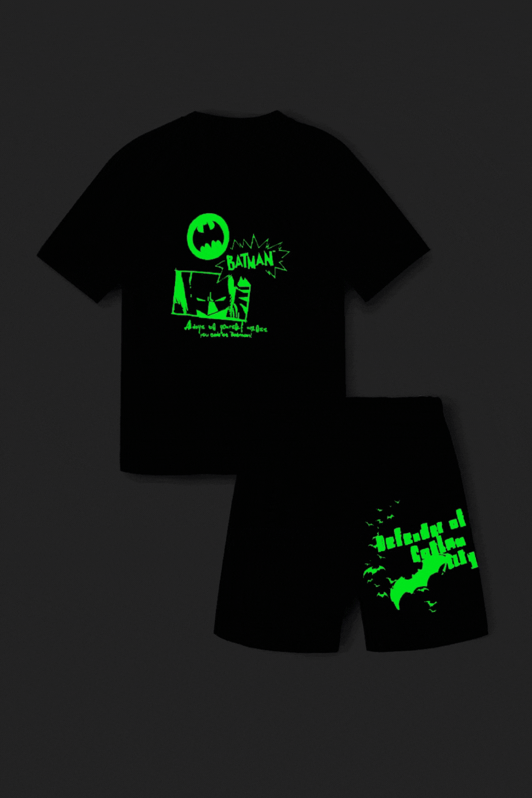 Batman Glow In The Dark Shorts Set Nap Chief