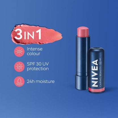 Nivea Rose Caring Beauty SPF 30 Lip & Cheek Balm 4.8 GRAM