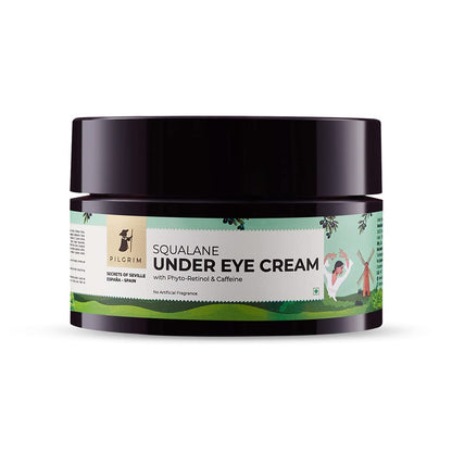 Pilgrim Squalane Under Eye Cream With Caffeine|Fights Dark Circles, Wrinkles|Depuff Eyes 30 GRAM