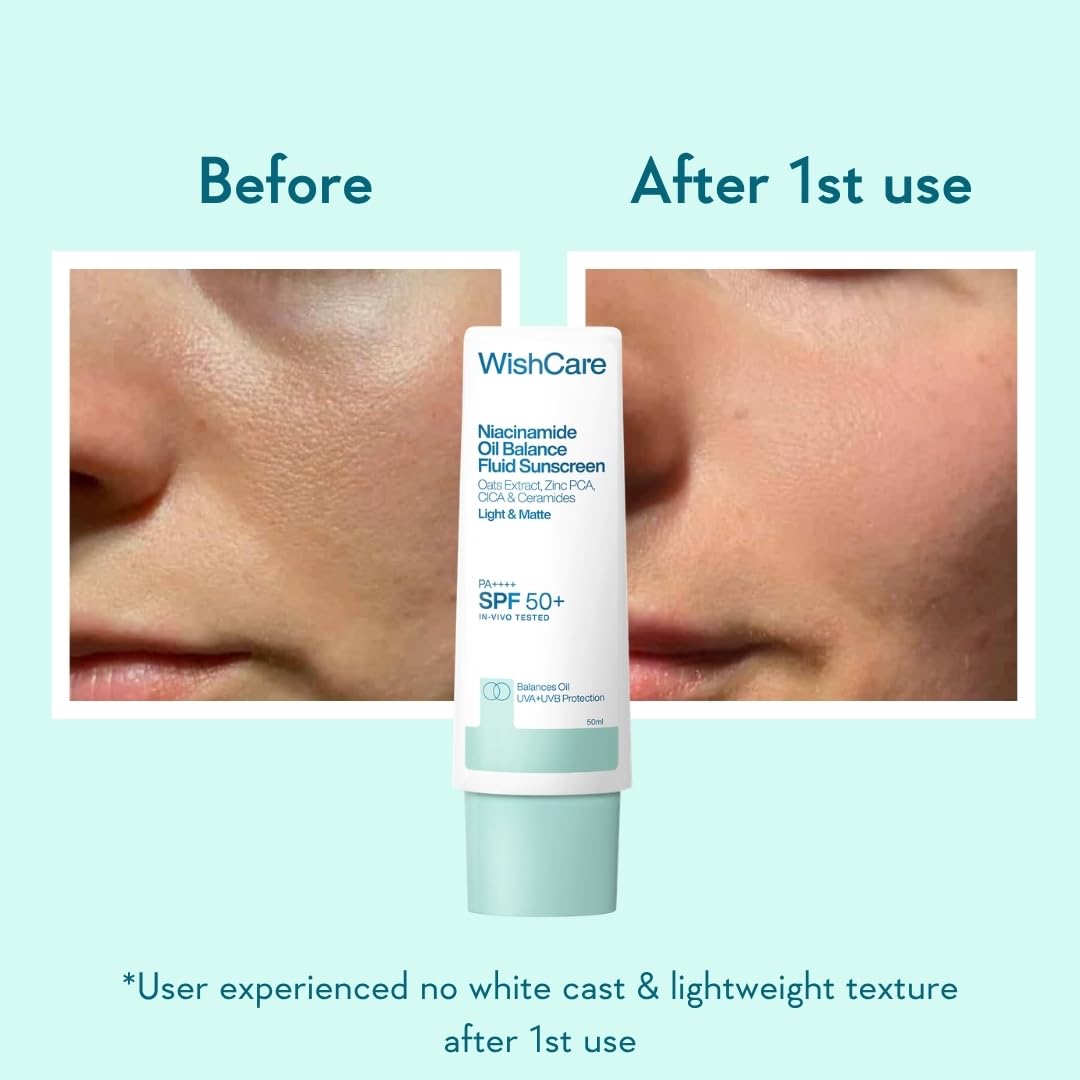 Wishcare SPF 50+ PA++++ Niacinamide Oil Balance Sunscreen 50 g