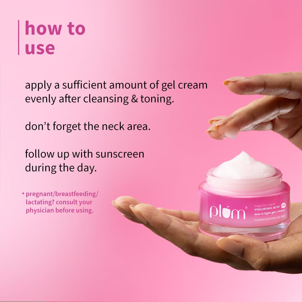 plum bulgarian rose & 1% HYALURONIC ACID gel cream 50 GRAM