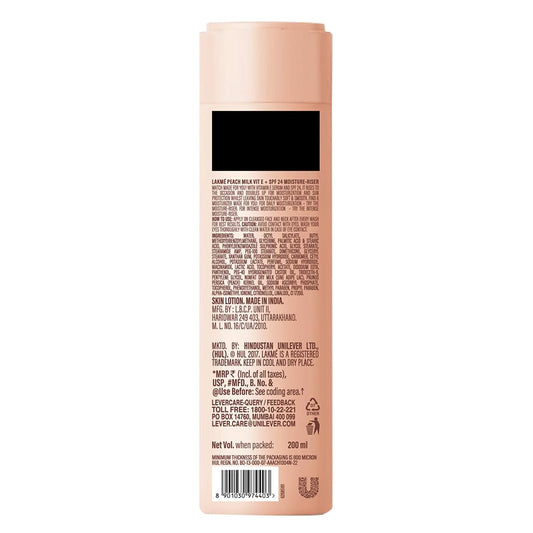 Lakme Peach Milk Moisturizer Spf 24 Pa++ 200 ml