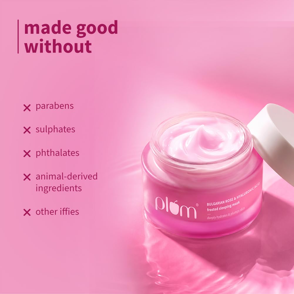 PLUM BULGARIAN ROSE & HYALURONC ACID FROSTED SLEEPING MASK