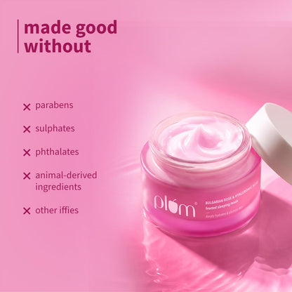 PLUM BULGARIAN ROSE & HYALURONC ACID FROSTED SLEEPING MASK