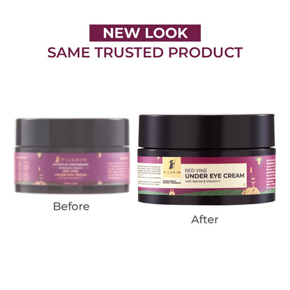 Pilgrim Red Vine Under Eye Cream For Dark Circles Men And Women 30 GRAM