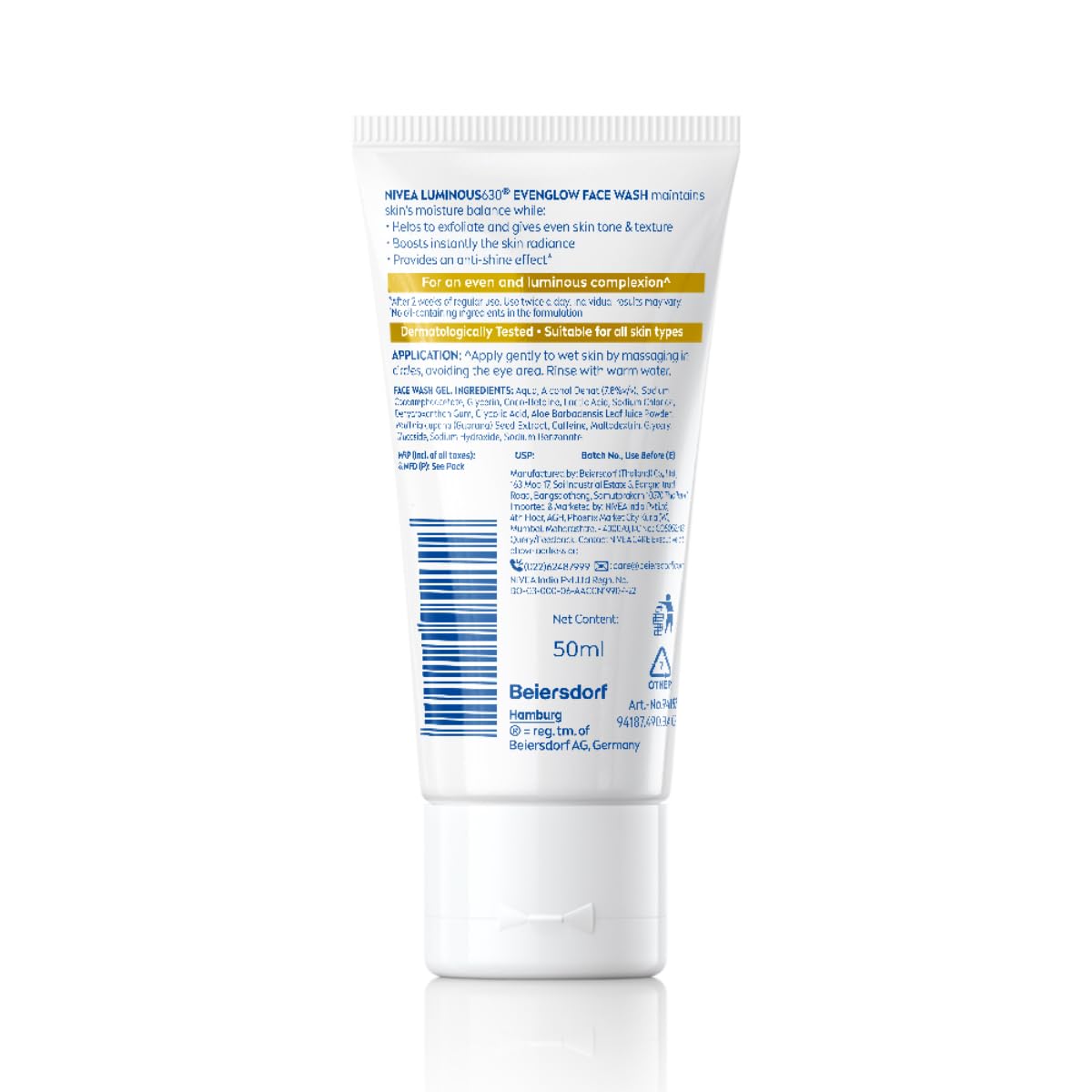 Nivea Luminous 630 Even Glow Face Wash 50 ml