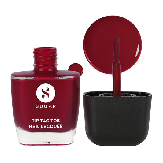 Sugar Cosmetics Tip Tac Toe Nail Lacquer Classic - 29 Grand Garnet 9 MILLI_LITRE