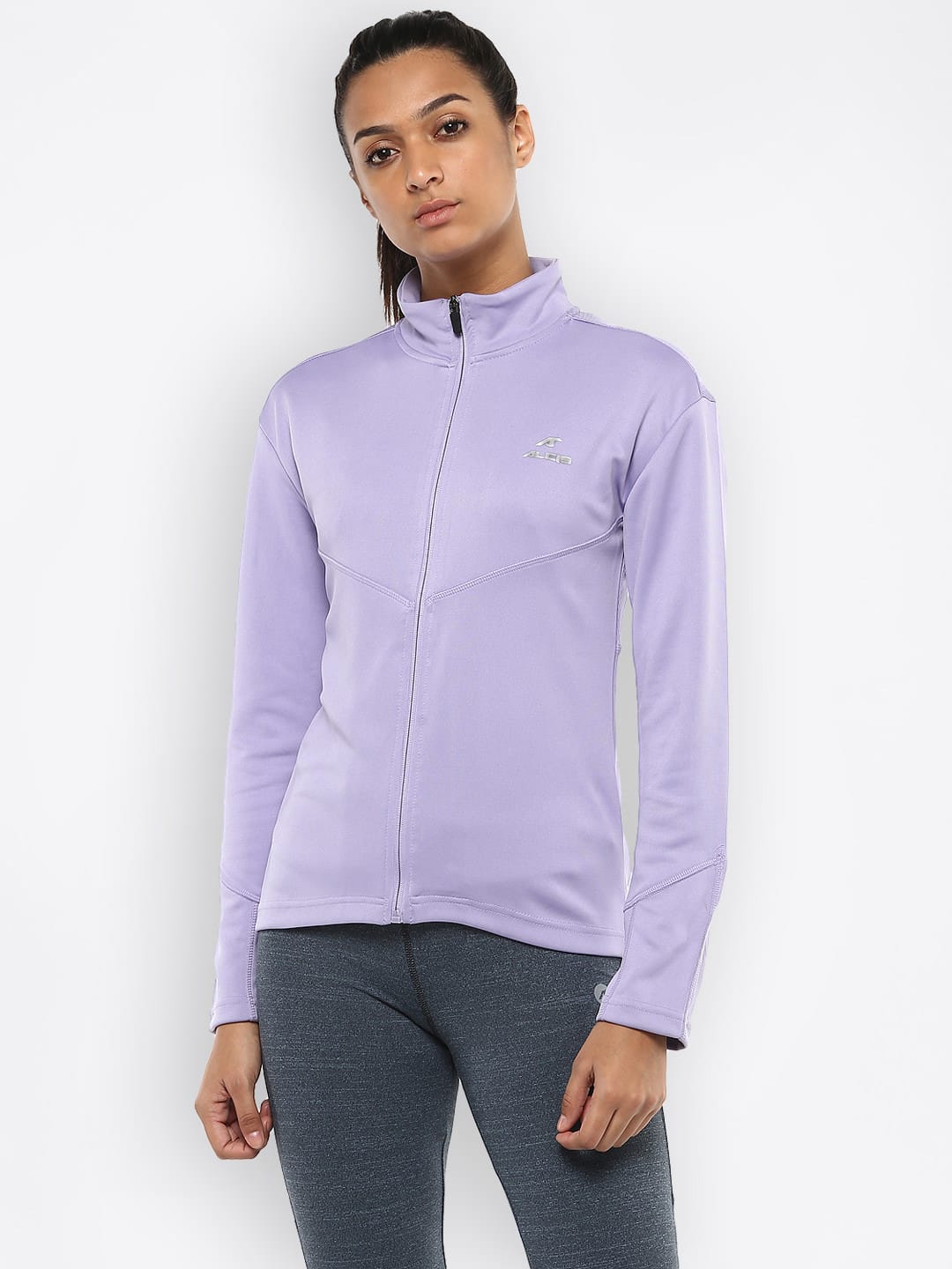 Alcis Womens Solid Violet Jacket 516WJK385 516WJK385-S