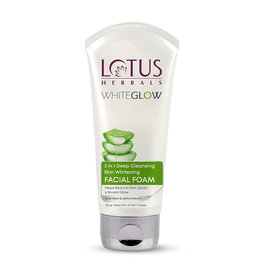 Lotus Herbals WhiteGlow 3 In 1 Deep Cleansing Skin Whitening Facial Foam 50 g