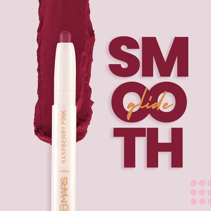 MARS POPINS CHEERY RED LIP CRAYONS - RASSBERRY PINK 1.3 g