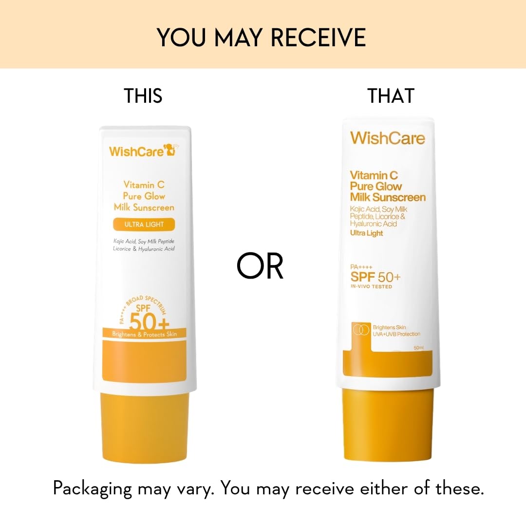 Wishcare SPF 50+ PA++++ Vitamin C Pure Glow Milk Sunscreen 50 g