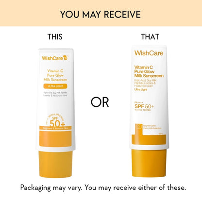 Wishcare SPF 50+ PA++++ Vitamin C Pure Glow Milk Sunscreen 50 g