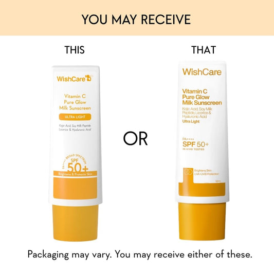 Wishcare SPF 50+ PA++++ Vitamin C Pure Glow Milk Sunscreen 50 g