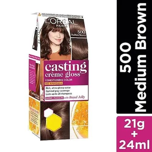 LOREAL PARIS CASTING CREAM HAIR COLOR - 500 MEDIUM BROWN