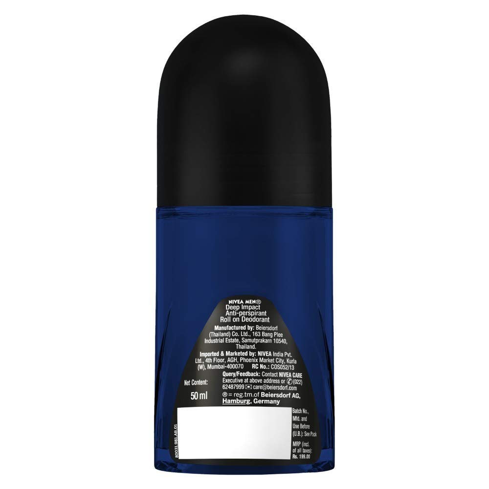 Nivea Deep Impact Men Deodorant Roll On 50 ml