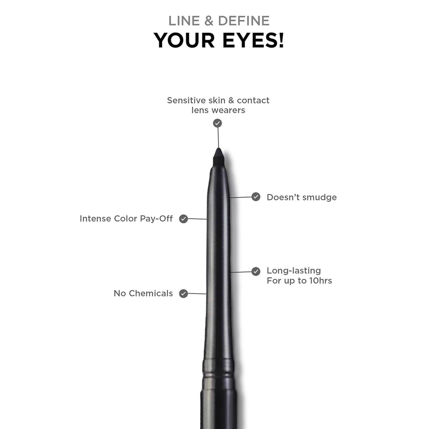 Colorbar Mesmereyes Kajal, Black 001 0.35 g