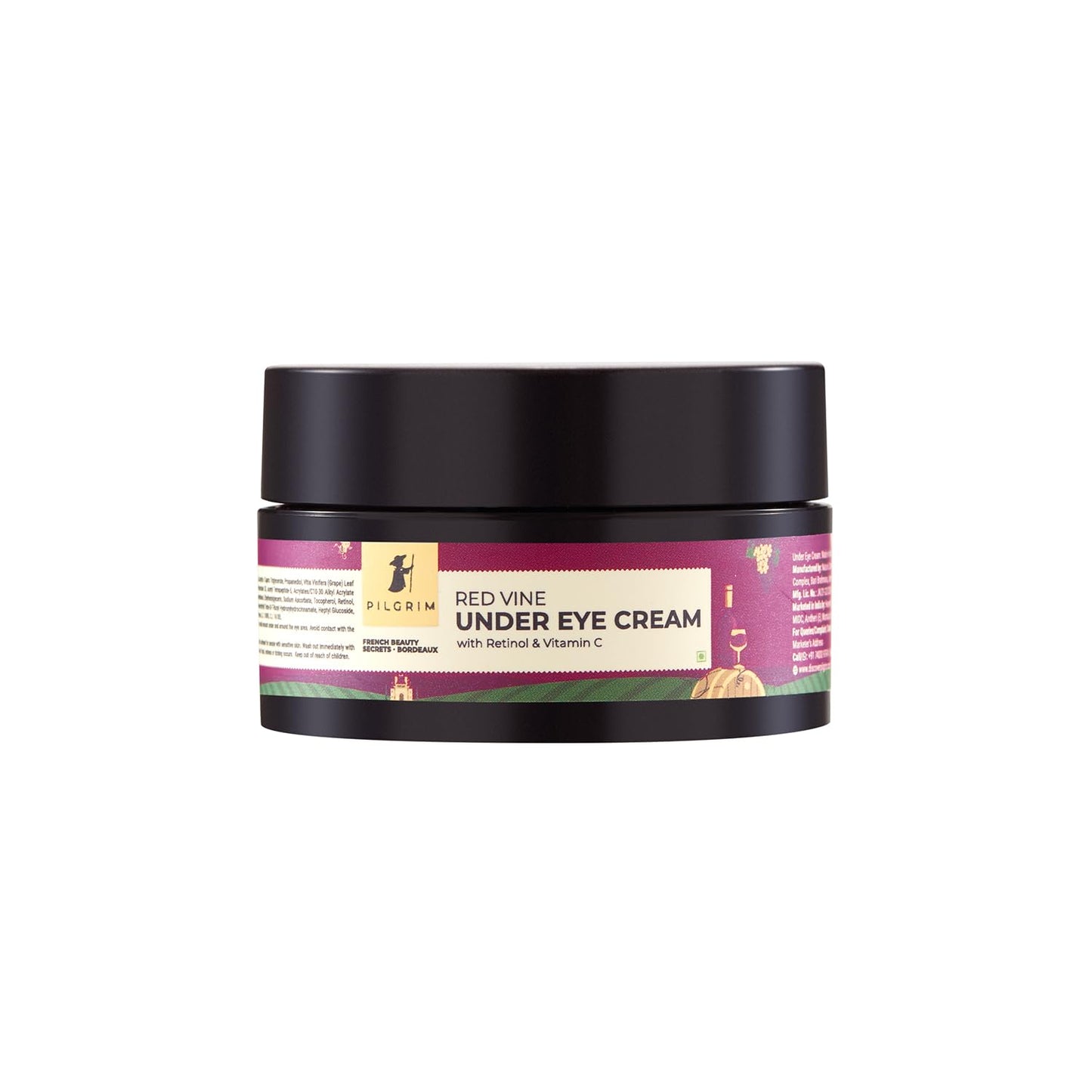 Pilgrim Red Vine Under Eye Cream For Dark Circles Men And Women 30 GRAM
