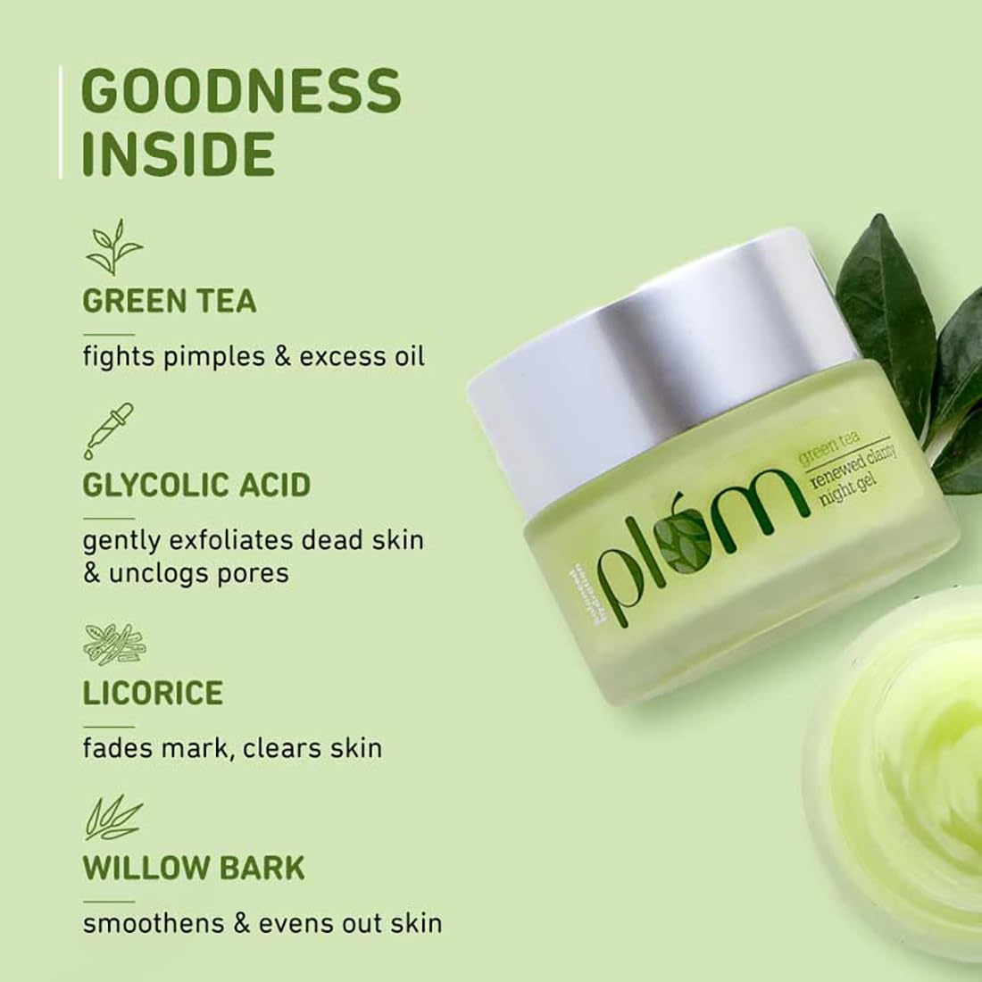 Plum Green Tea Renewed Clarity Night Gel 15 MILLI_LITRE