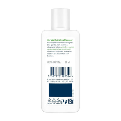 Cerave Fragrance Free Hydrating Cleanser For Normal To Dry Skin 88 ml