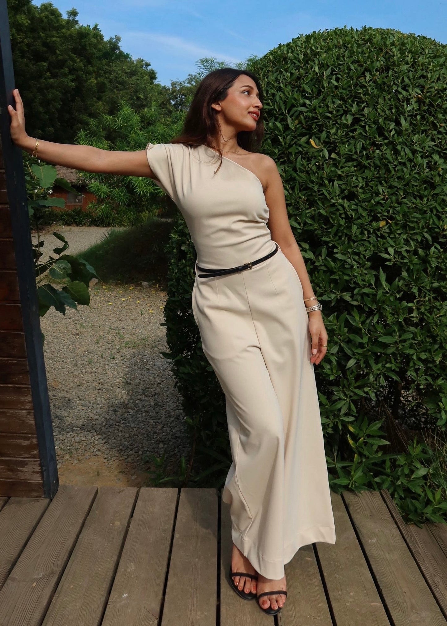 Beige Sculpt Jumpsuit