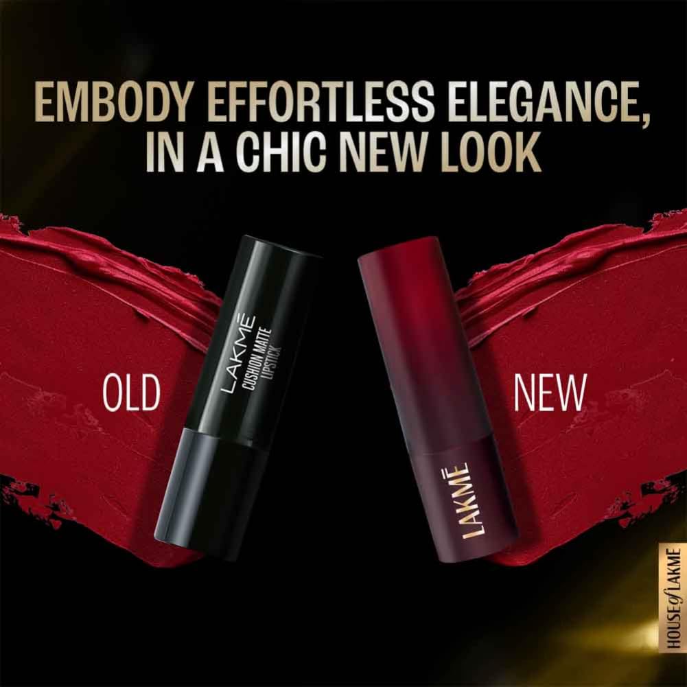 Lakme Cushion Matte Lipstick - Red Crimson 4.5 g