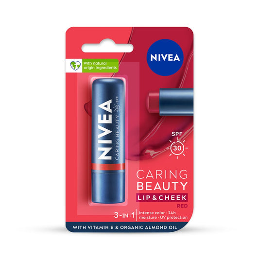 Nivea Red Caring Beauty SPF 30 Lip Balm 4.8 GRAM