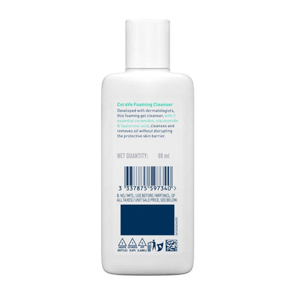 Cerave Fragrance Free Foaming Cleanser For Normal To Oily Skin 88 ml