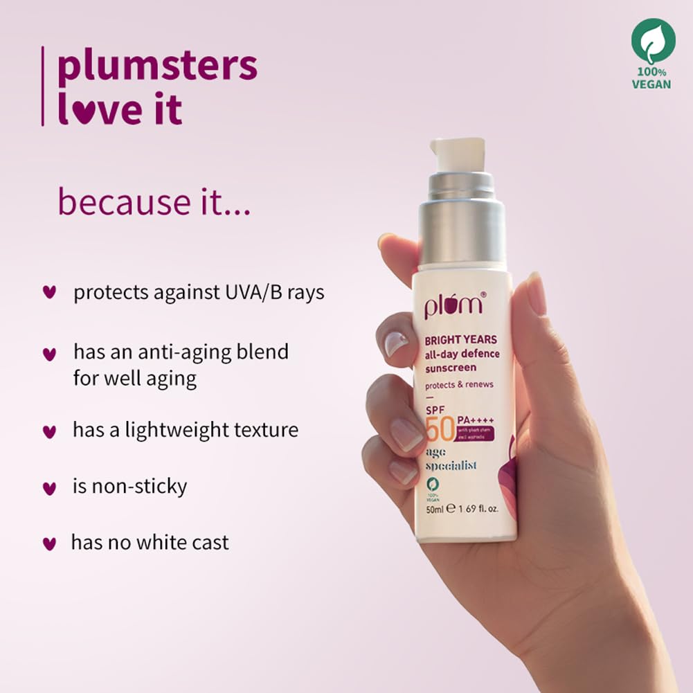 Plum Bright Years All Day Defence SPF 45 PA+++ Cream 50 MILLI_LITRE