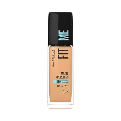 Maybelline New York Fit Me Matte+Poreless Liquid Foundation - 126 Light Pecan 30 MILLI_LITRE