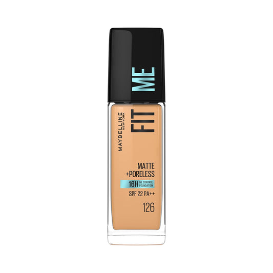 Maybelline New York Fit Me Matte+Poreless Liquid Foundation - 126 Light Pecan 30 MILLI_LITRE