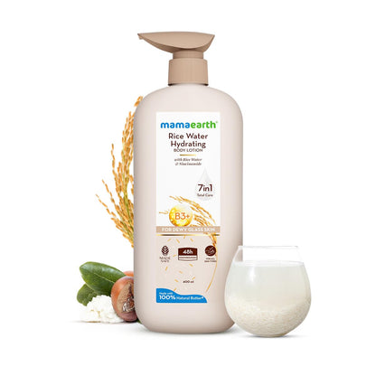 Mamaearth Rice Water Hydrating Body Lotion With Rice Water & Niacinamide 400 ml