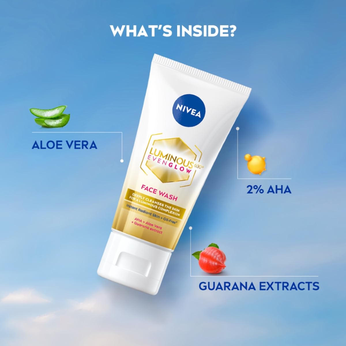 Nivea Luminous 630 Even Glow Face Wash 50 ml