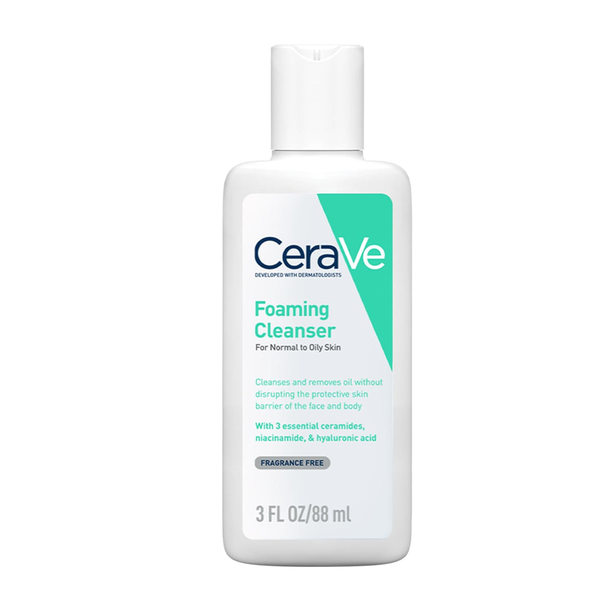 Cerave Fragrance Free Foaming Cleanser For Normal To Oily Skin 88 ml