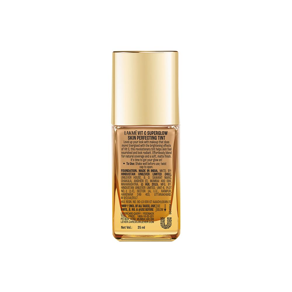 LAKME MAKEUP+SKINCARE VITC SUPERGLOW SKIN PERFECTING TINT Foundation - N220 NEUTRAL MEDIUM 25 ml