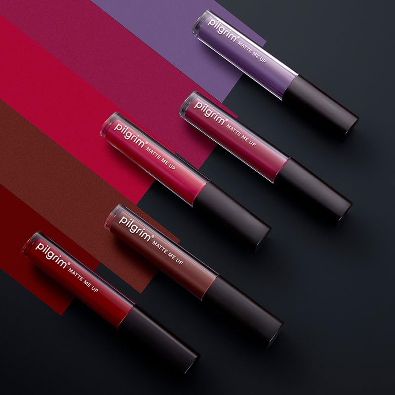 Pilgrim Matte Me Up! All Day Rich Colour Non-Drying And Transfer Proof Liquid Lipstick saucy coral 3 MILLI_LITRE